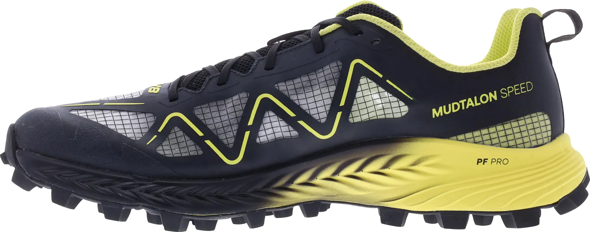 Heel Fit Inov8 MudTalon Speed Mens Trail Running Shoes - Black