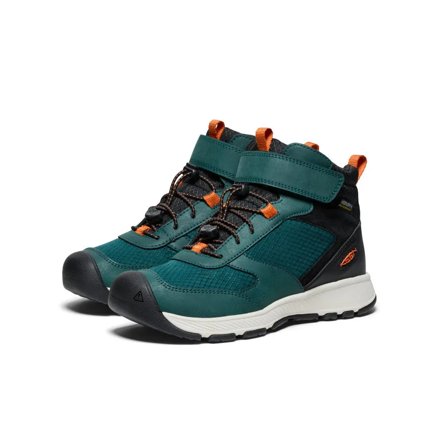 Big Kids' Skua Waterproof Boot  |  Ponderosa Pine/Gold Flame Minimalist construction does not sacrifice support compression