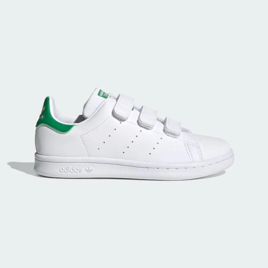 Adidas Stan Smith Ps Original Shoes White/Green River Cross Power Base