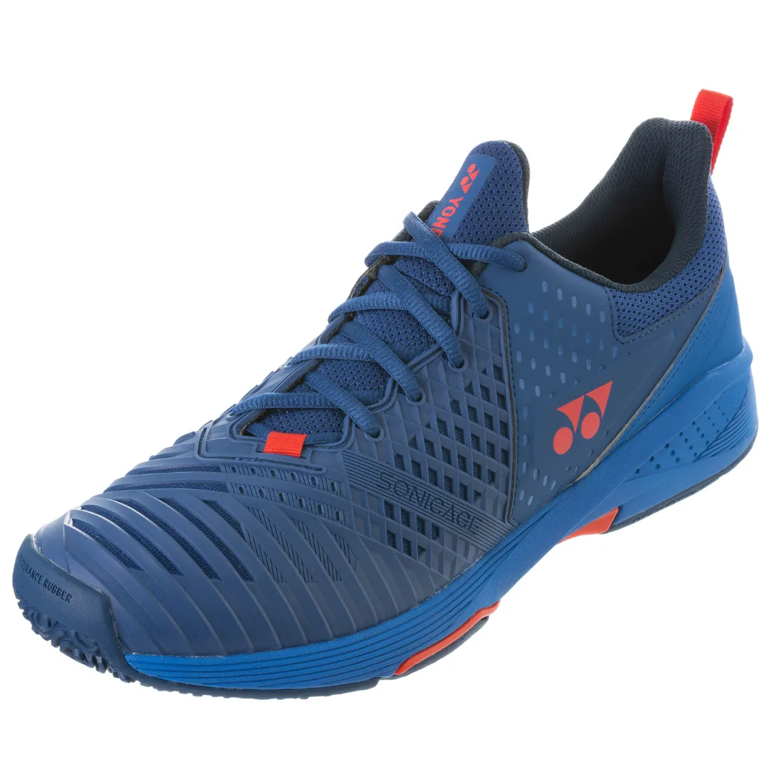 Yonex Sonicage 3 2022 Mens Clay Tennis Shoes - Navy/Red Quick Drying Indoor Court