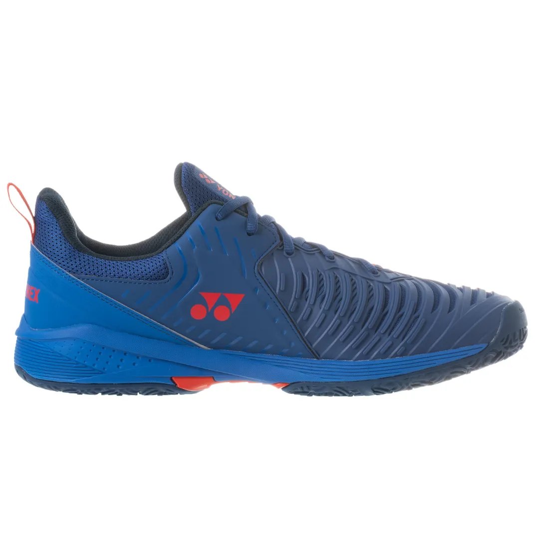 Yonex Sonicage 3 2022 Mens Clay Tennis Shoes - Navy/Red Active Wear