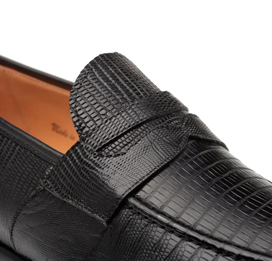 photo shoot Work Life Style: Mayor Lizard Penny Loafer Black