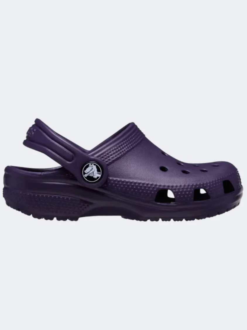 Crocs Classic Clog Infant Unisex Lifestyle Slippers Dark Iris Purple Foot Ease