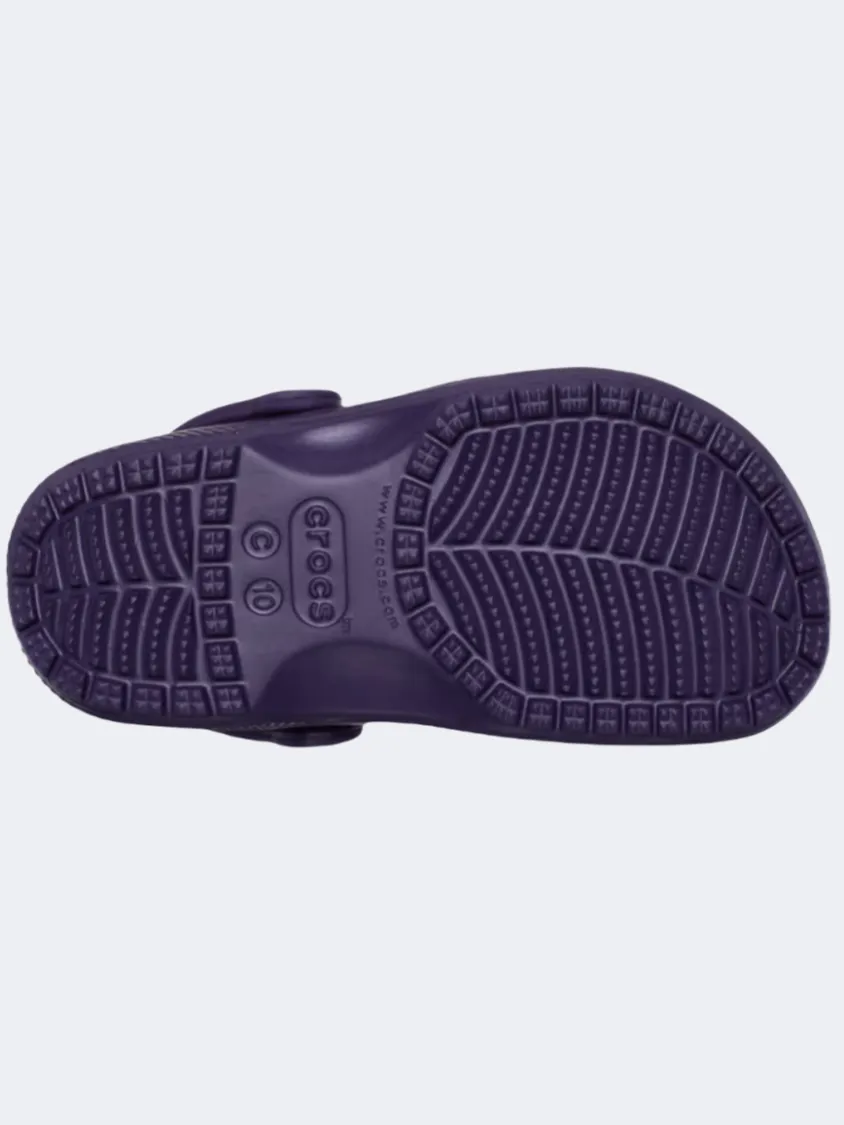 Crocs Classic Clog Infant Unisex Lifestyle Slippers Dark Iris Purple Denim Cool