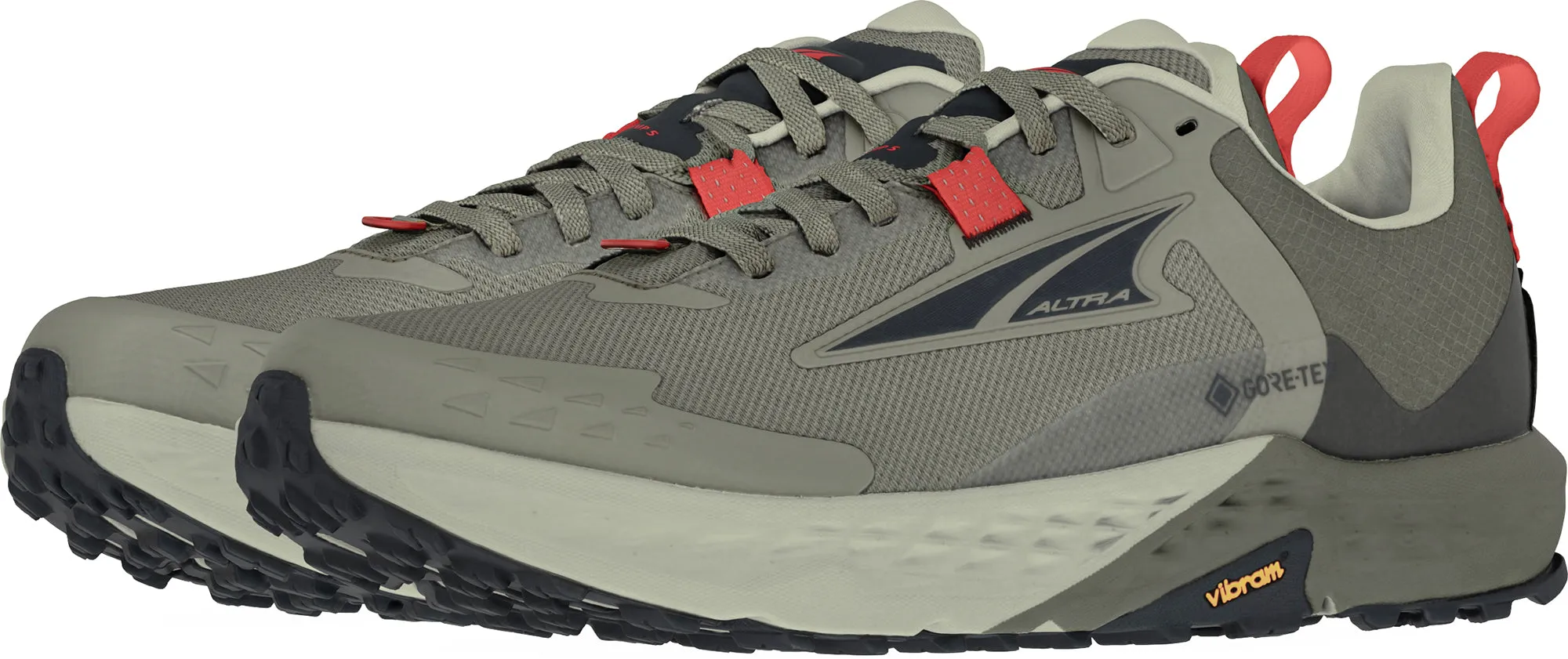 Altra Timp 5 GORE-TEX Mens Trail Running Shoes - Green Reinforced toe Insole provides step-in comfort right away