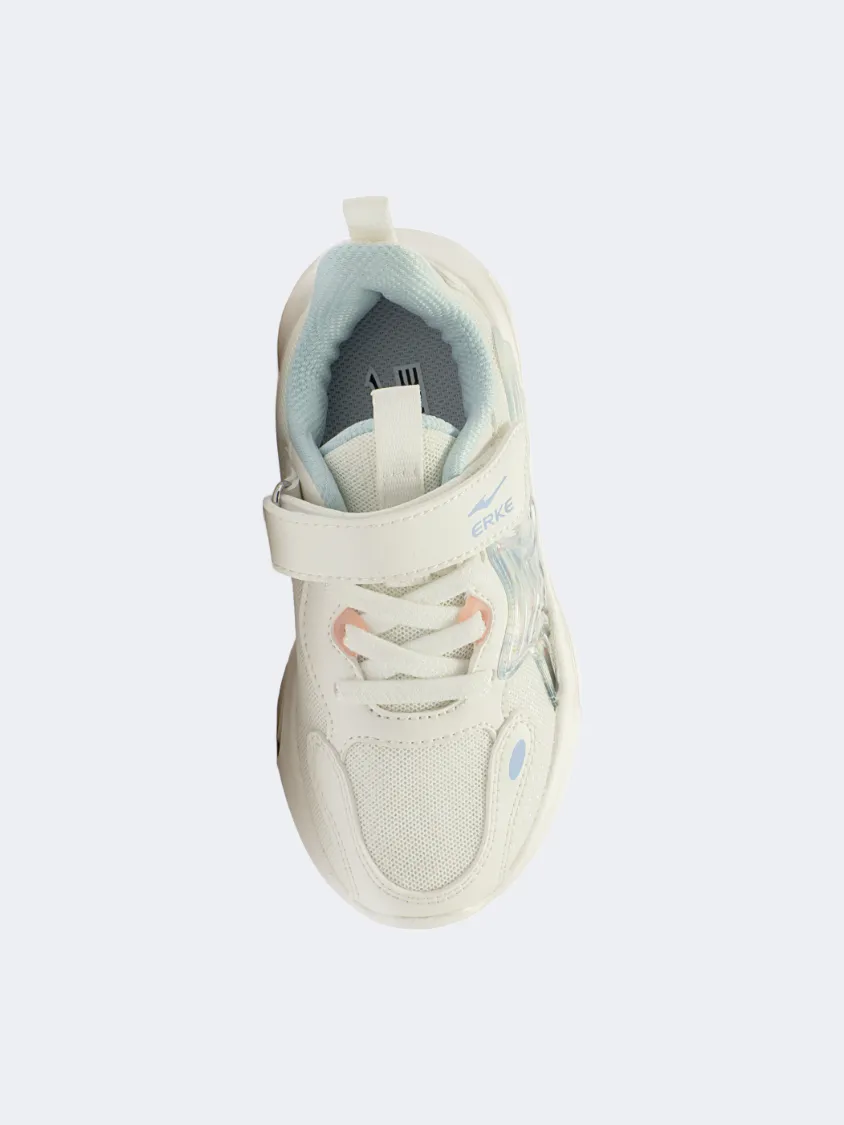 Erke Casual Infant-Girls Lifestyle Sneakers White/Bluish Violet Runway Glow