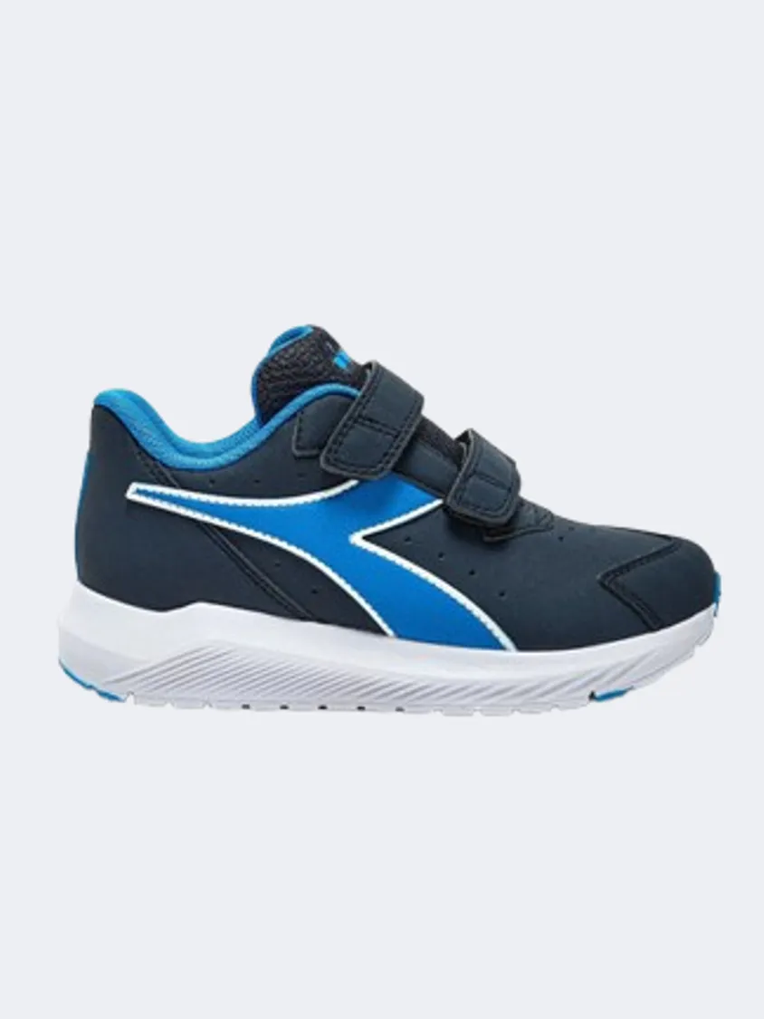 Foot Ease Diadora Falcon Sl V 4 Ps-Boys Running Shoes Blue/Navy/White