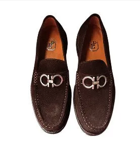 Pelle Suede "Newport" Suede Loafer P043-Brown Moon Walk