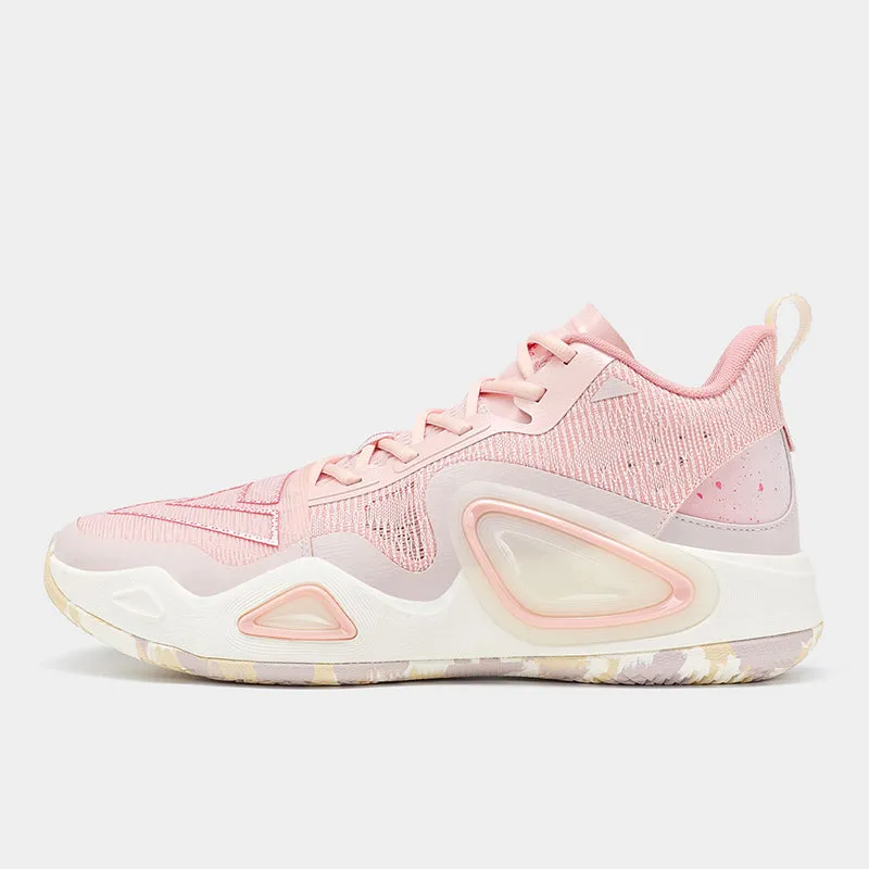 Responsive Foam Technology Streetwear PEAK Basketball Shoes Triangle 2.0 Cushion Sneakers TAICHI Tech Applied ET31907A Pink