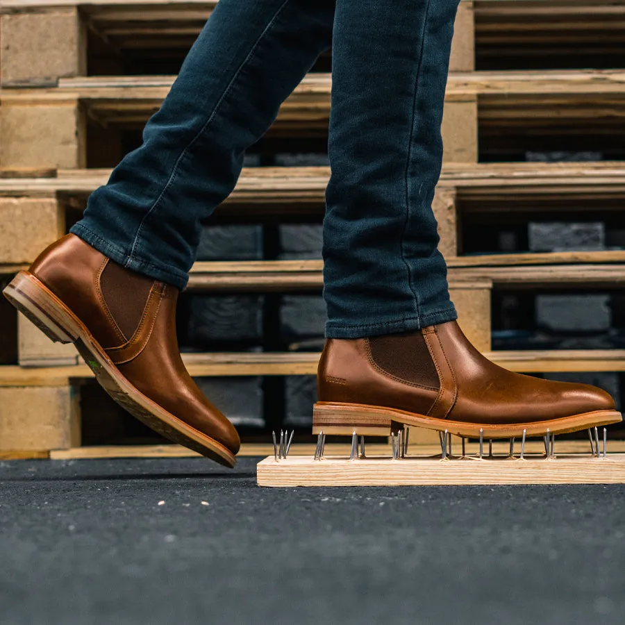 STEEL TOE CHELSEA BOOT WALLACE AMBER Soft Leather