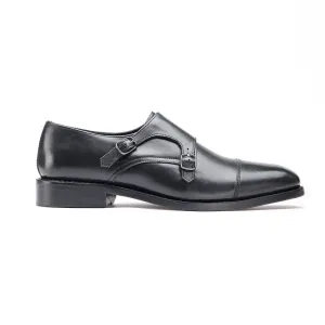 Twin Monk - Black Leather Lining Square Toe