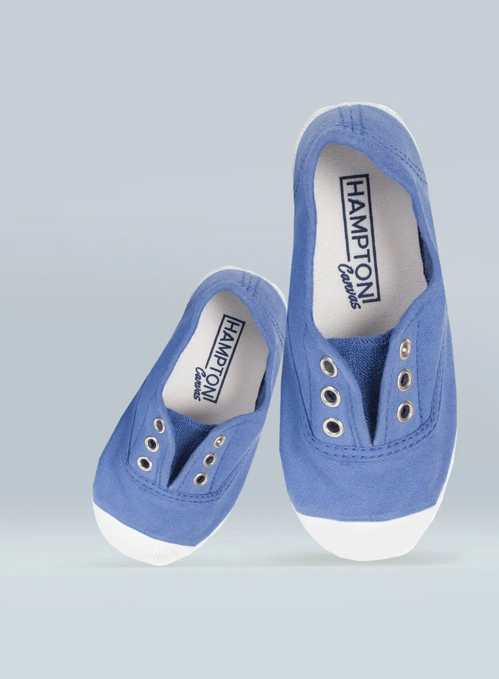 Comfort Motion Chic Style Hampton Canvas Plum Plimsolls in Cornflower