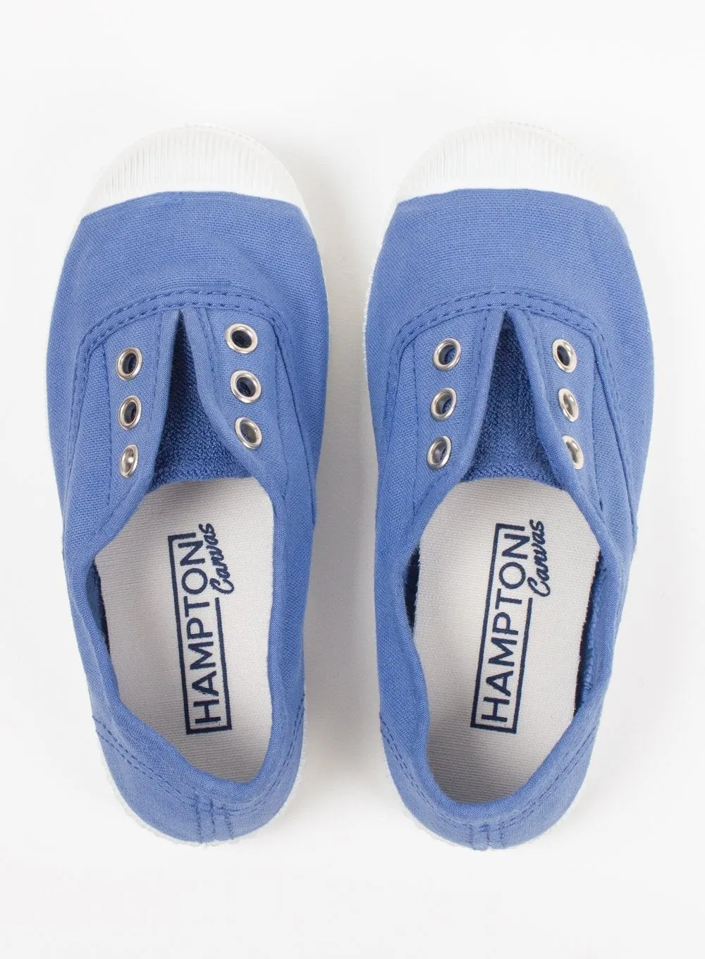 High Quality Fashion-Forward Look Hampton Canvas Plum Plimsolls in Cornflower
