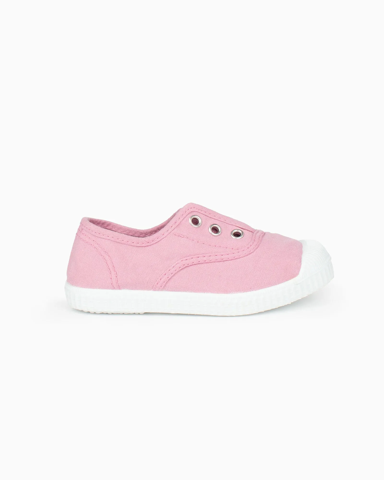Hampton Canvas Plum Plimsolls in Rose Breathable mesh