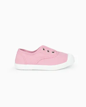 Hampton Canvas Plum Plimsolls in Rose Breathable mesh