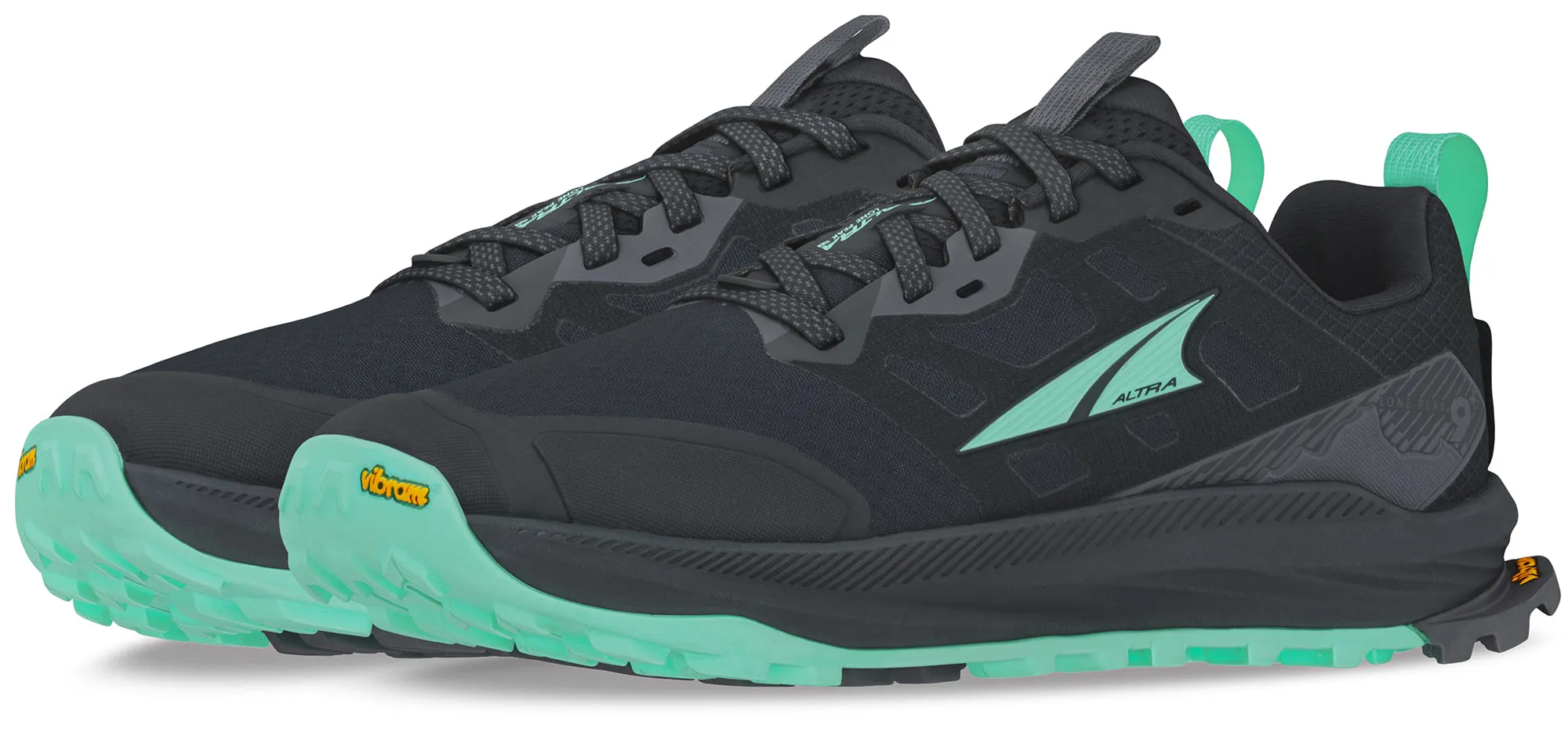 Altra Lone Peak 9  Womens Trail Running Shoes - Black Lean Cut Daily Pace