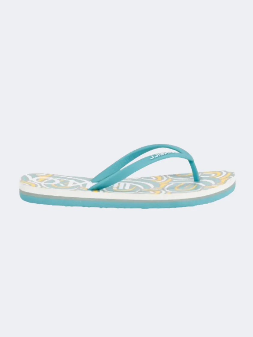 ONeill Profile Graphic Girls Beach Sandals Blue Rainbow Stripe Comfort Padding