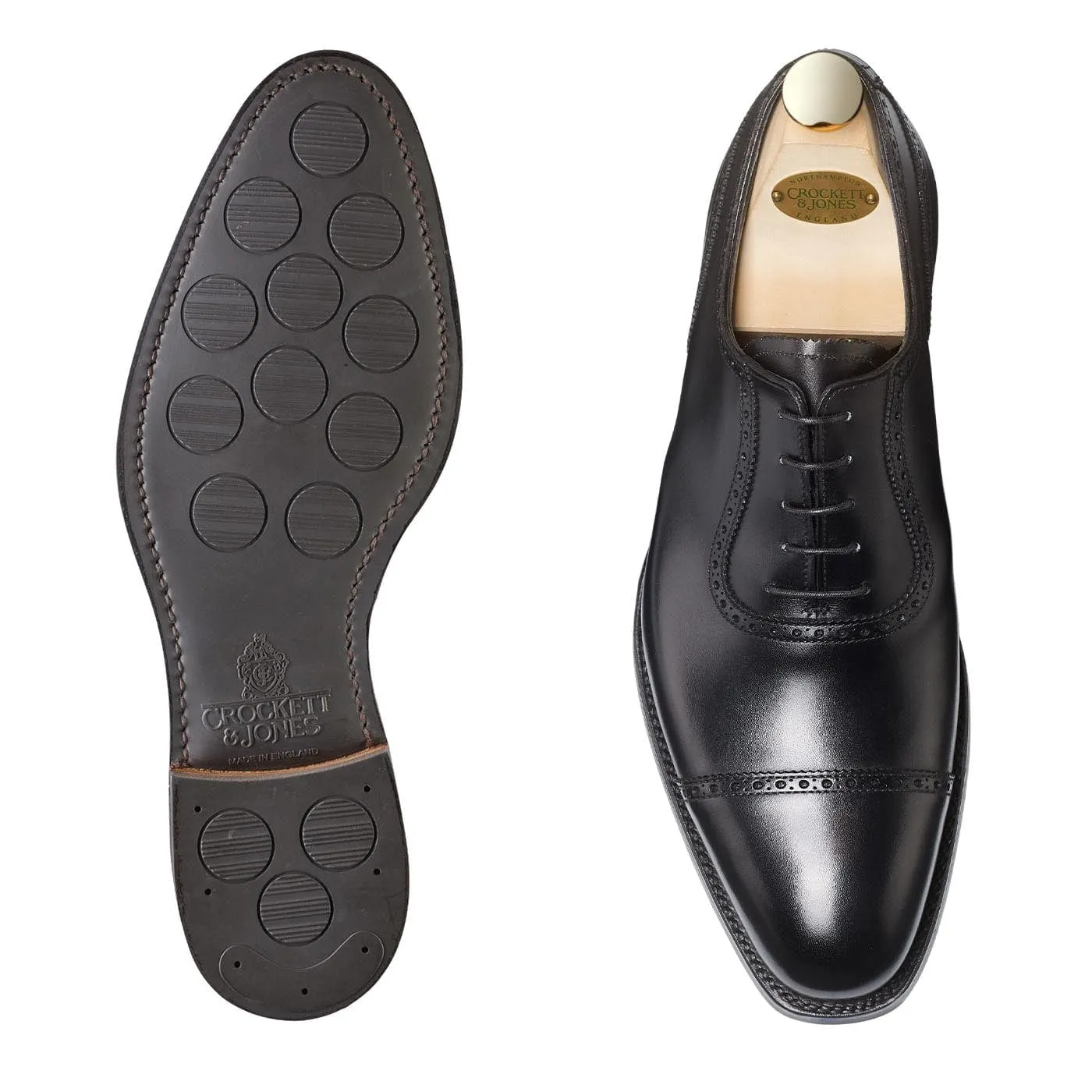 Albany 4 Black Calf Simple Look Comfort Walks