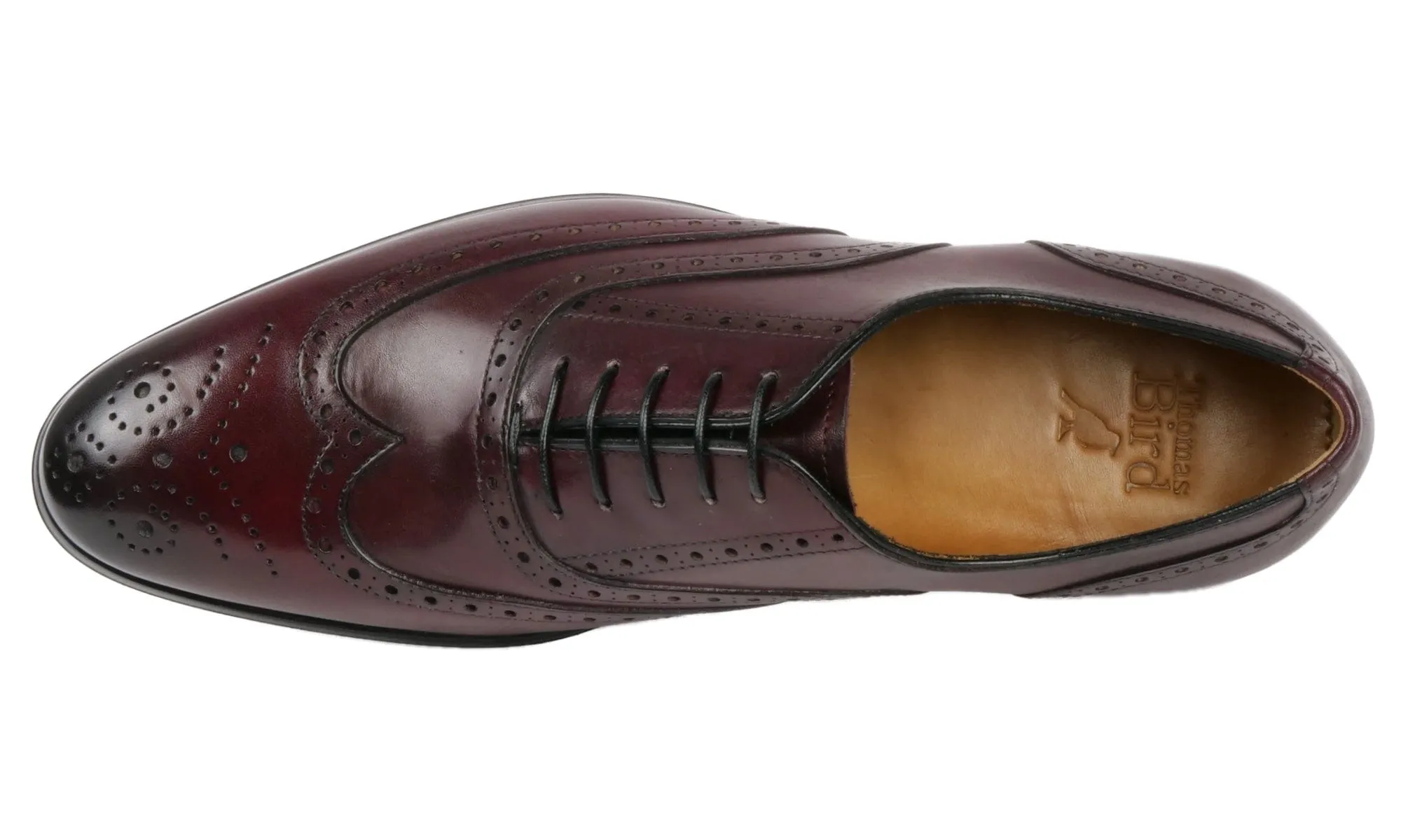 Cambridge Wingtip Oxford Brogue Oxblood Comfortable Fashion
