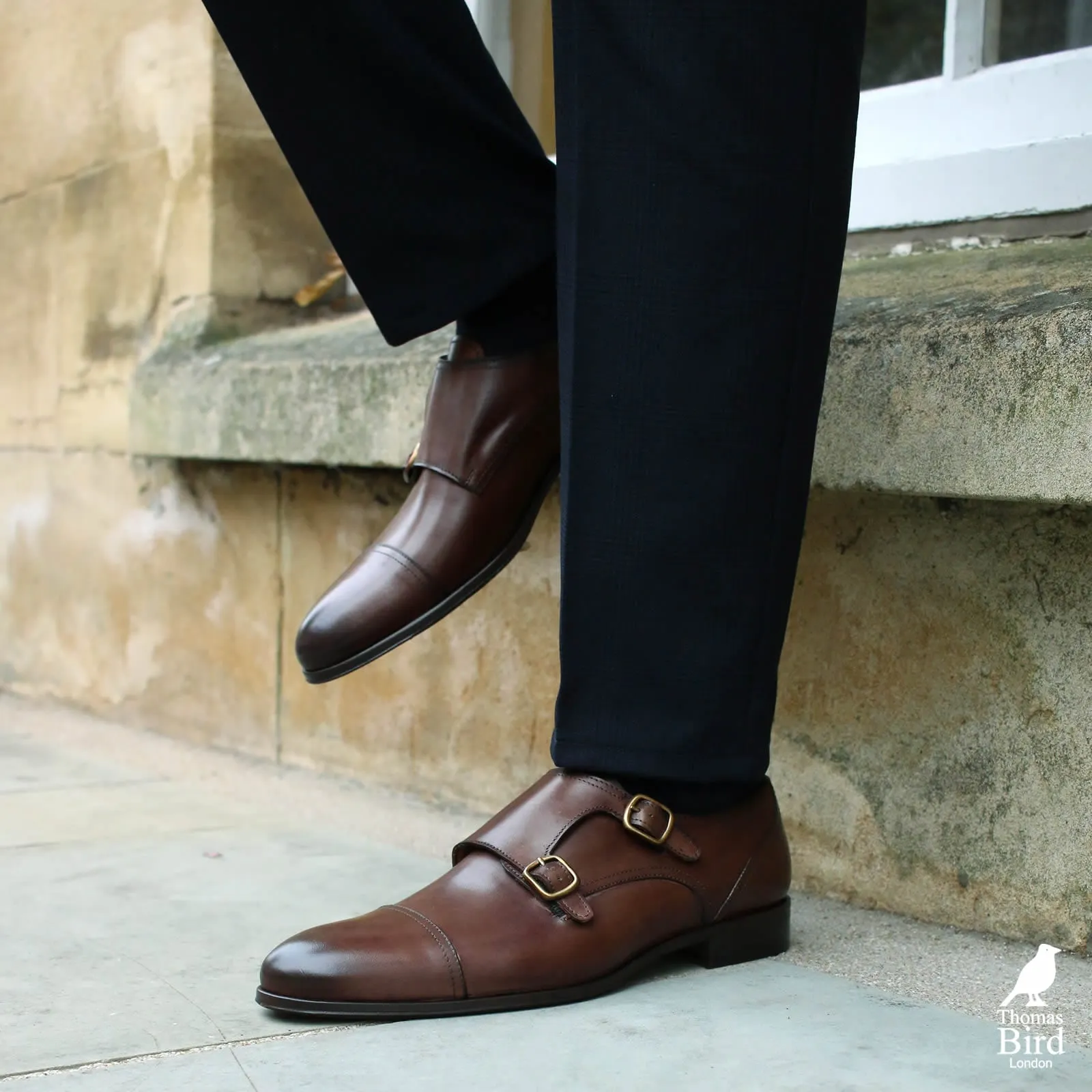 Bourne Monk Strap Brown Guest Ready