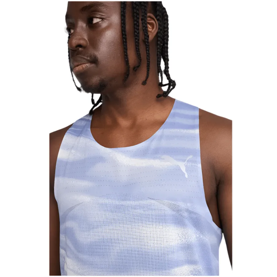 adult satisfaction running in a delta area shoes Puma Men's Raceday Ultraspun Singlet in Cool Weather SS25