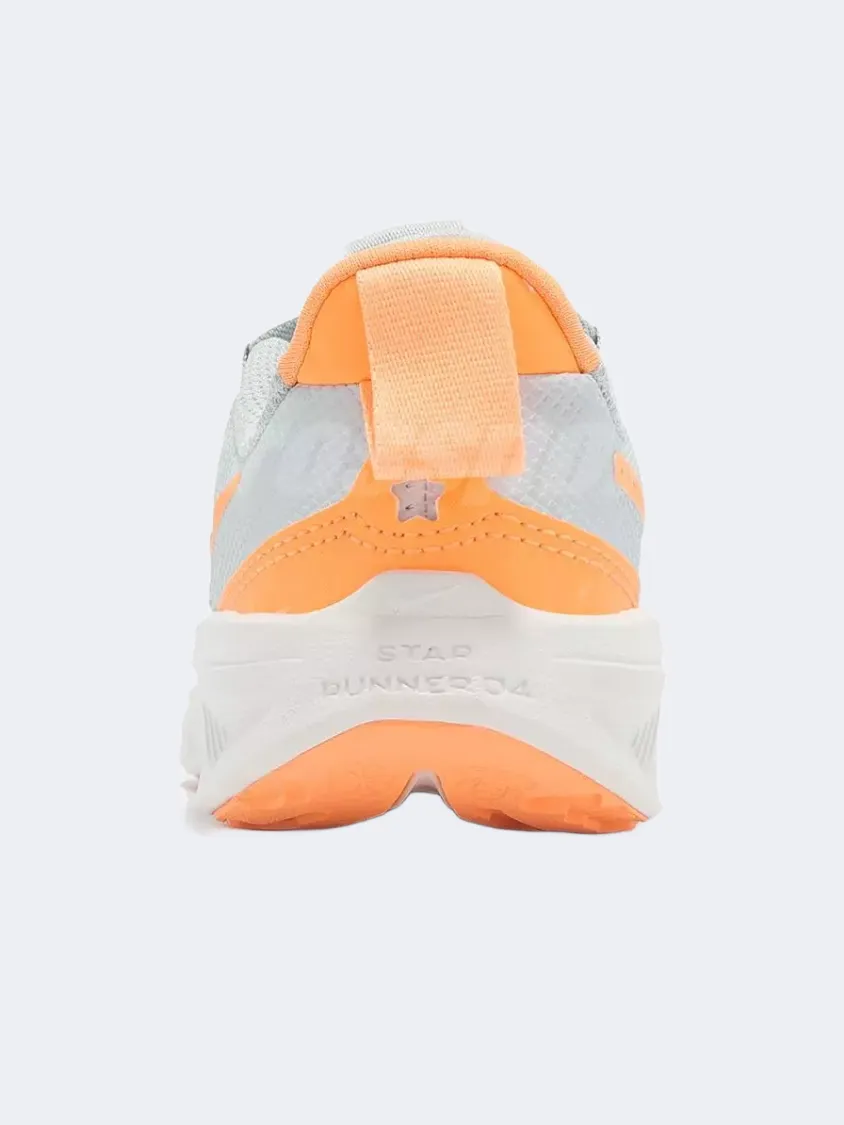 Quick Step Skate Cool Nike Star Runner 4 Ps-Girls Running Shoes Grey/Peach Cream