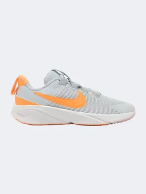 Nike Star Runner 4 Ps-Girls Running Shoes Grey/Peach Cream Comfort Slope Fresh Tone