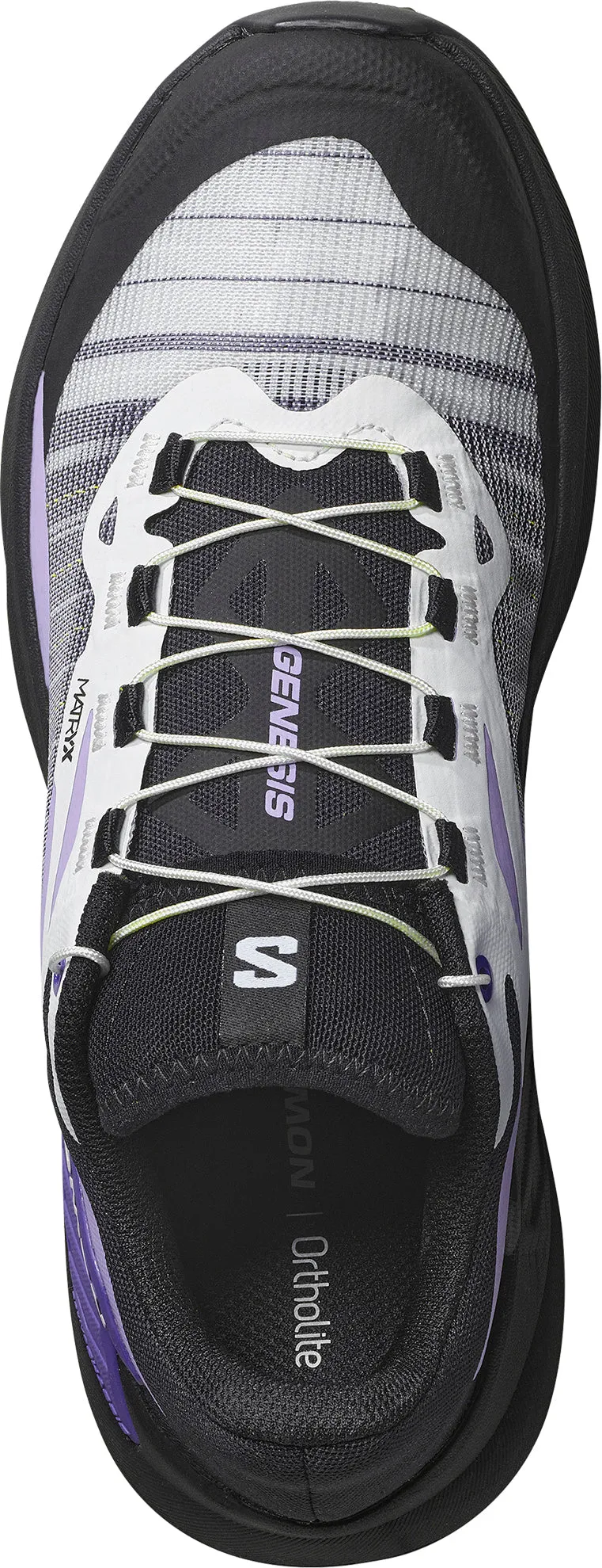Salomon Genesis Womens Trail Running Shoes - Black Insole shape follows ergonomic design principles Sports use