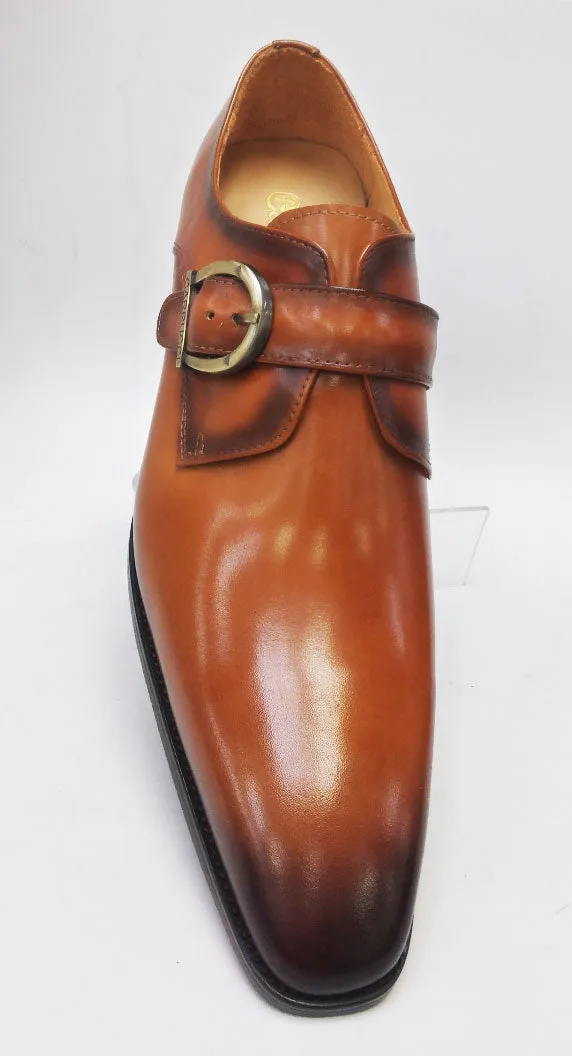 Calfskin Monkstrap Rust/Tan Slip Resistant