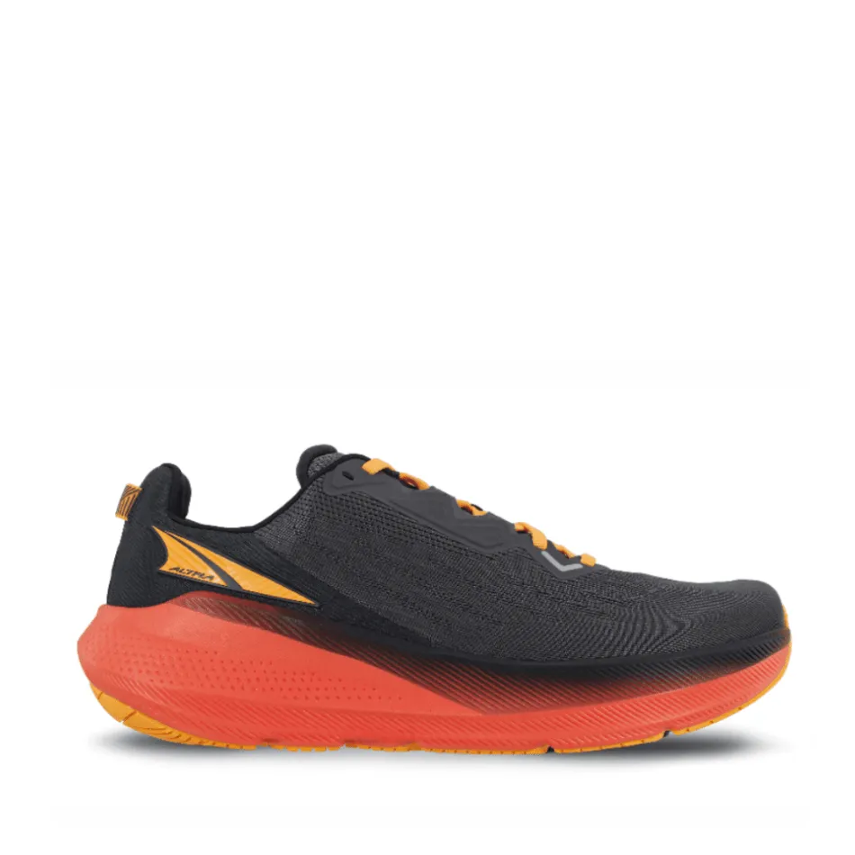 secure fastening shoes Altra Men's FWD Via Running Shoes in Black/Orange SS25