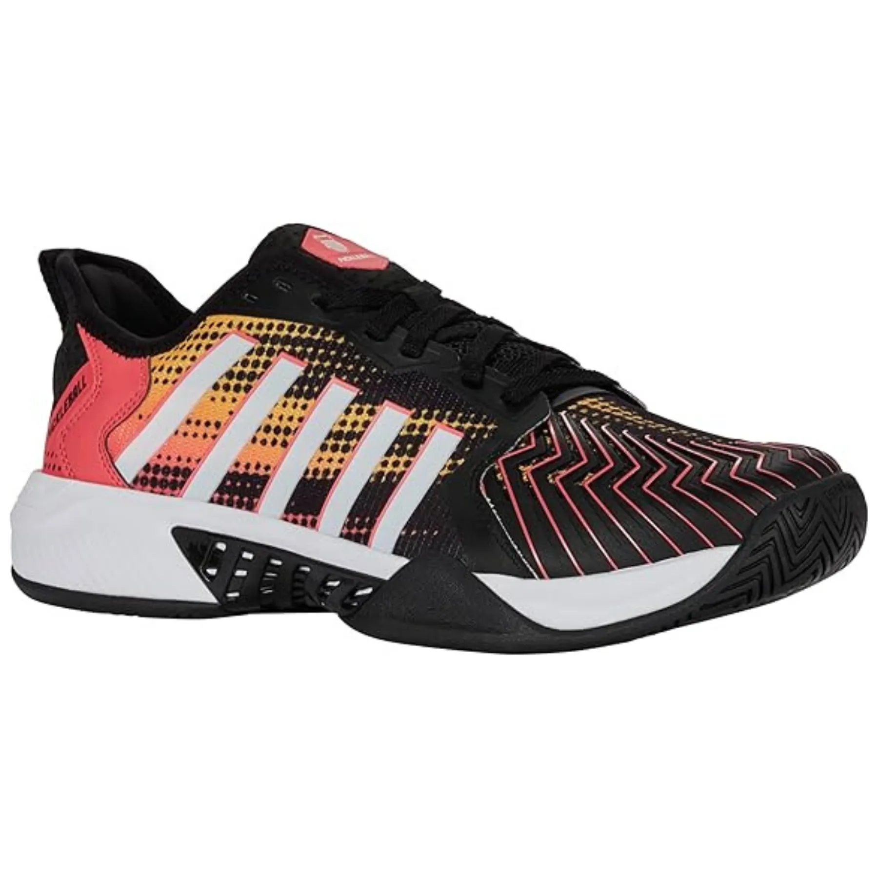 K-Swiss Pickleball Supreme Mens Shoe - Black/Dubarry High Intensity Fitness Motion