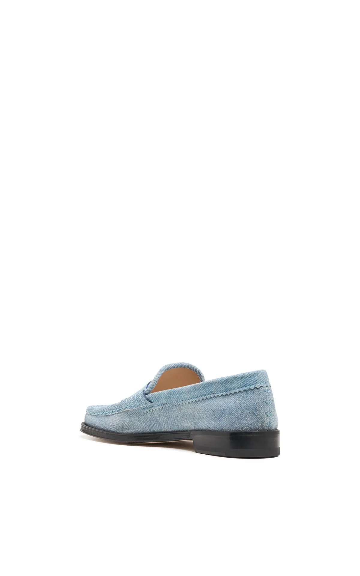 Seren Loafer in Light Blue Suede Denim Step Lightly