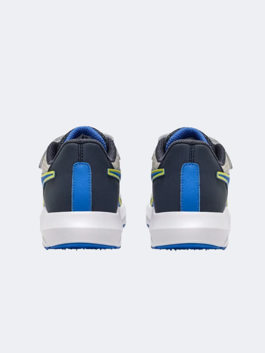 Diadora Falcon 4 V Ps Boys Running Shoes Silver/Blue/Black Breathable Lining Air Dry