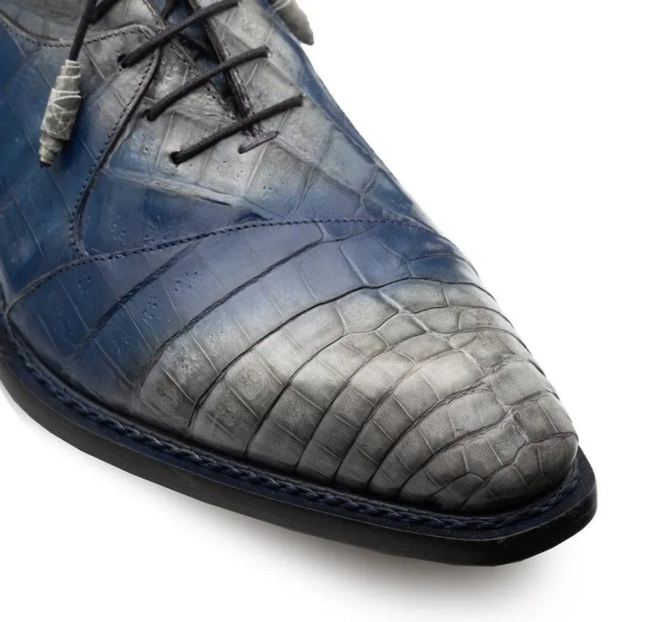 Urban Style ergonomic Style: "Pueblo" Crocodile Oxford Grey/Blue