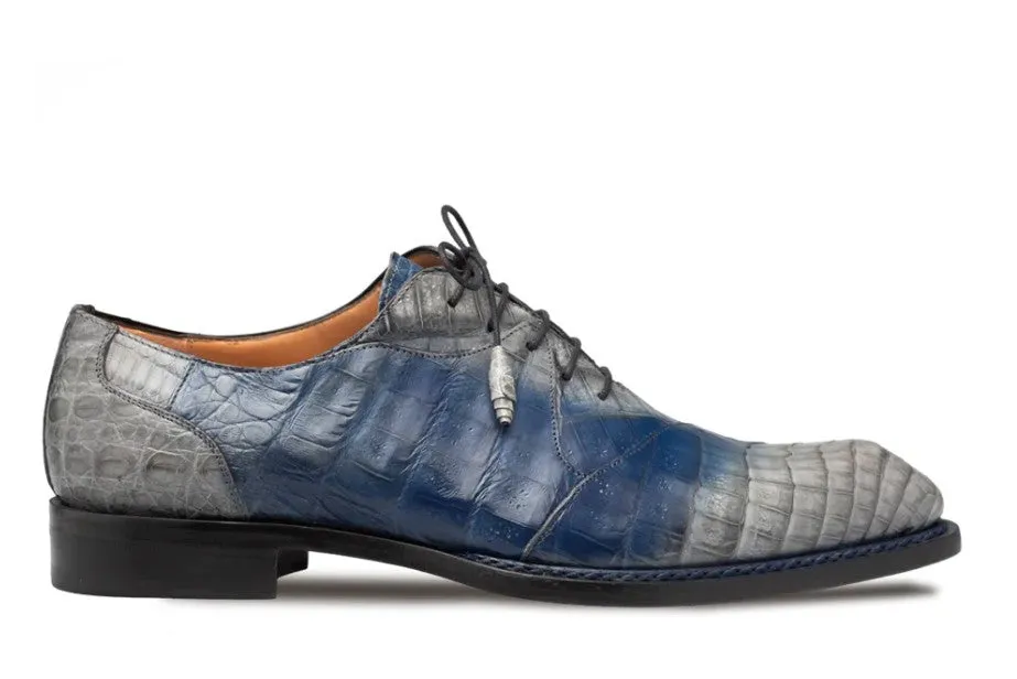 Style: "Pueblo" Crocodile Oxford Grey/Blue Indoor Global Cool