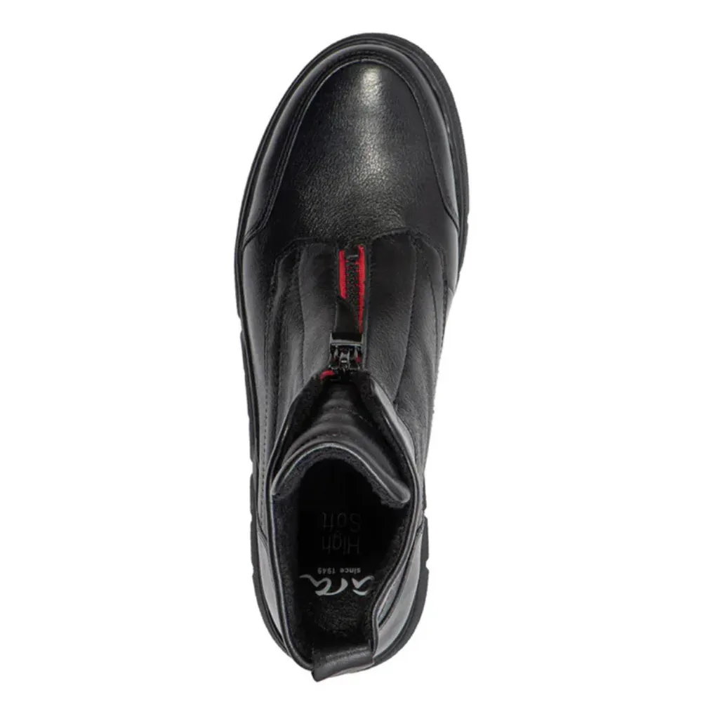 Practical Ara Randi Black Leather Boot (Women's)