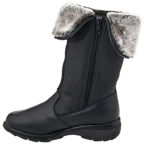 Cold Protection Footwear Toe Warmers Shelter Waterproof Boot Black Leather (Women's)
