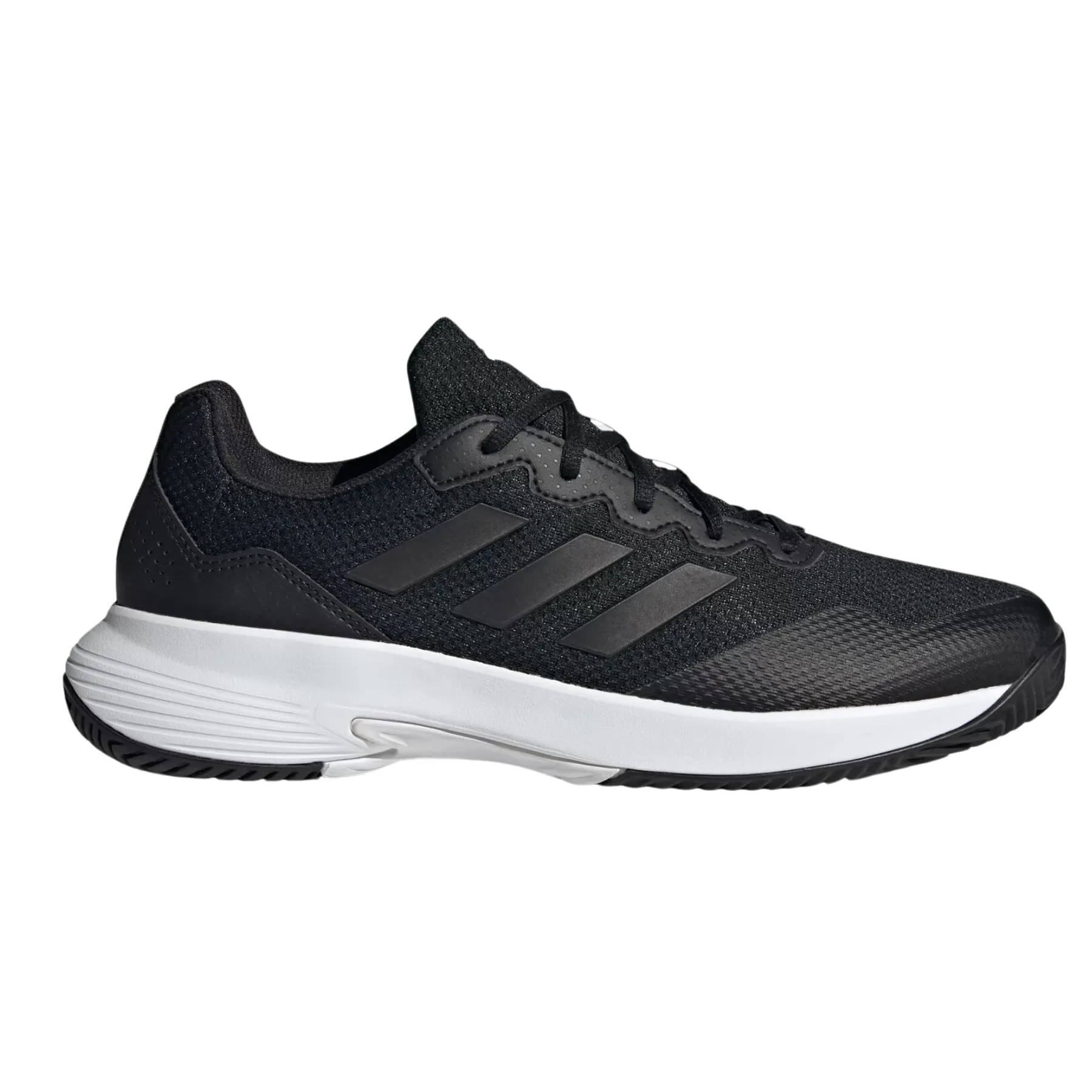 Breathable mesh Adidas Game Court 2.0 Mens Tennis Shoes - Core Black/Core Black/Grey Four