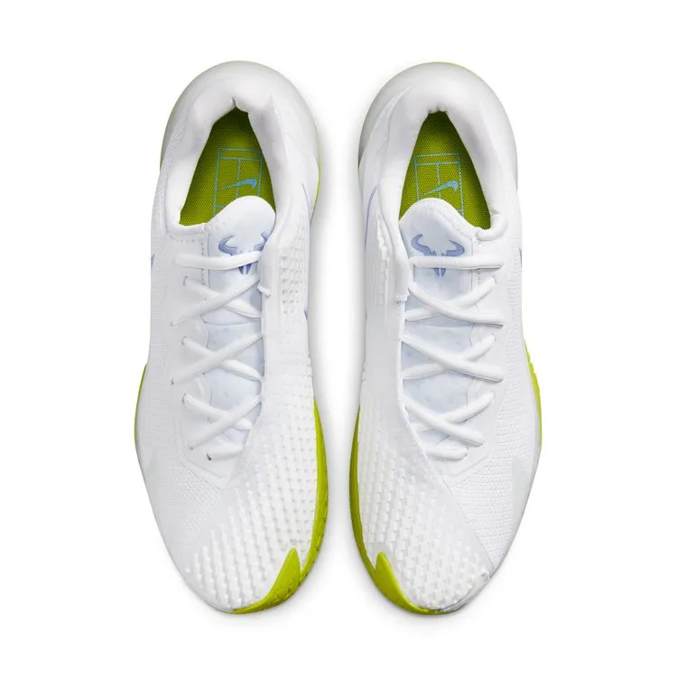Dynamic Sole Enhanced comfort Nike Court Zoom Vapor Cage 4 Rafa Men Hard Court Tennis Shoes -  White/Cobalt Bliss-Bright Cactus