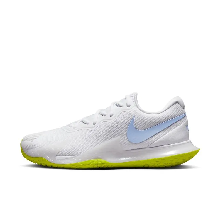Adaptive Fit Nike Court Zoom Vapor Cage 4 Rafa Men Hard Court Tennis Shoes -  White/Cobalt Bliss-Bright Cactus