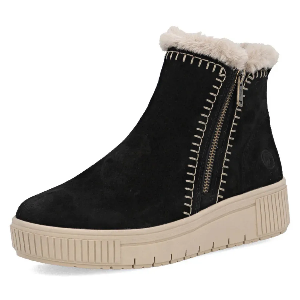 Cold Adventure Tear Resistant Remonte Bonnie 70 Black Combination Bootie (Women's)