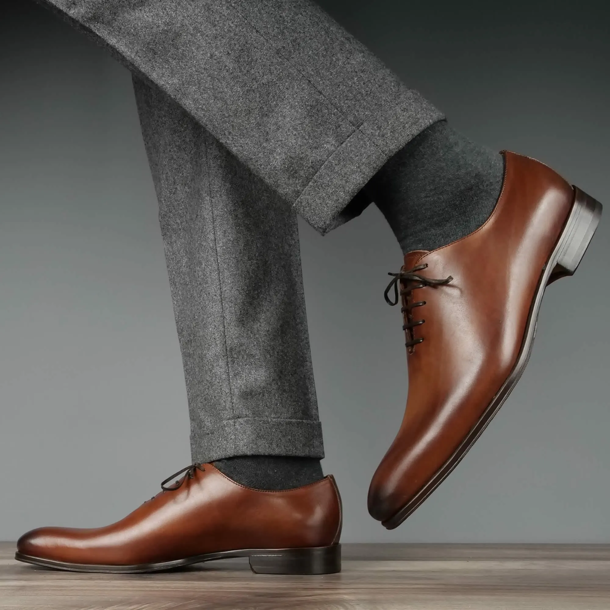 Benson Wholecut Oxford Tan Smart Walking