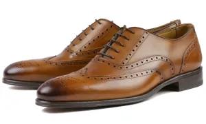 Elastic laces All Comfort Cambridge Wingtip Oxford Brogue Light Tan