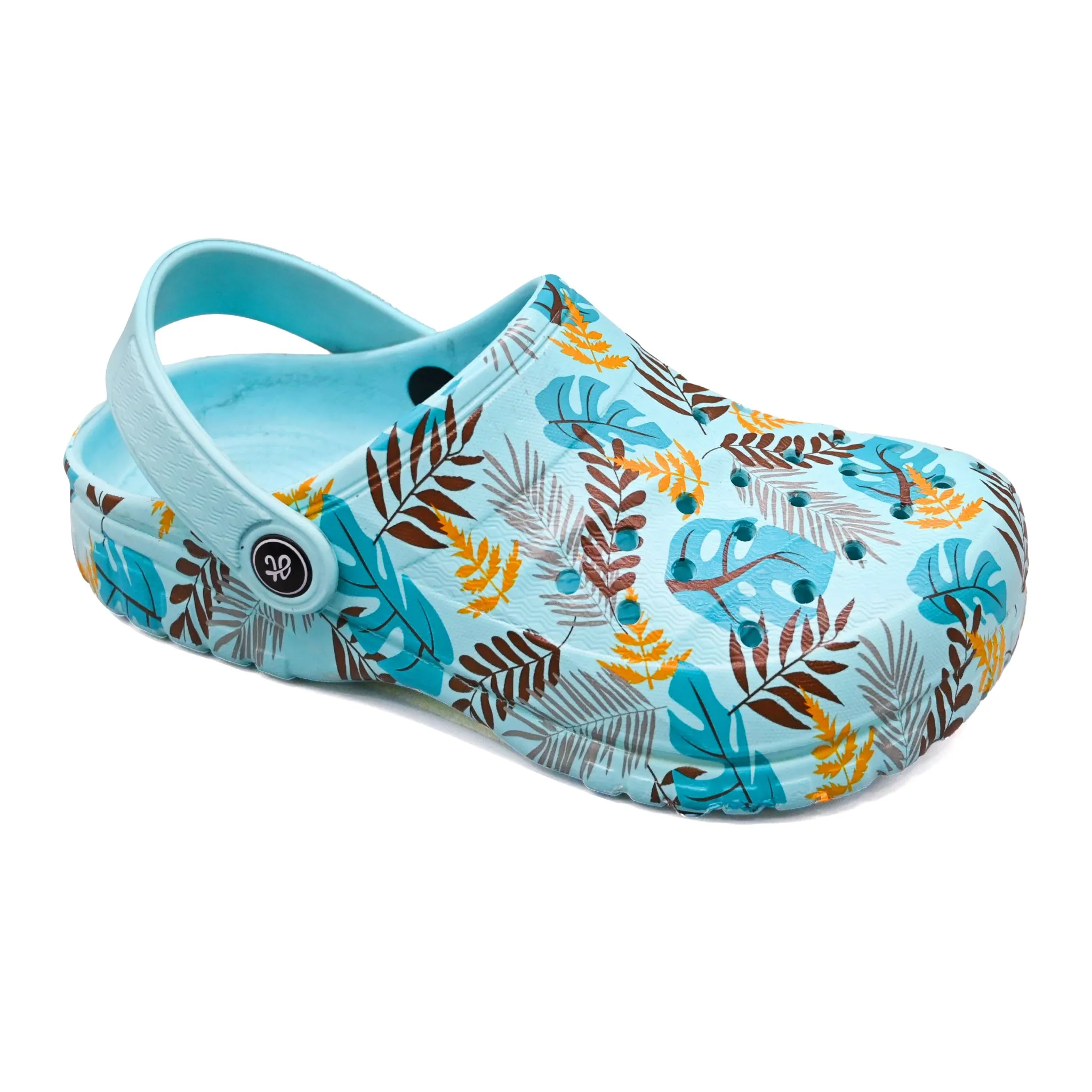 Nordic Tone Hippies Print - Aqua Blossom