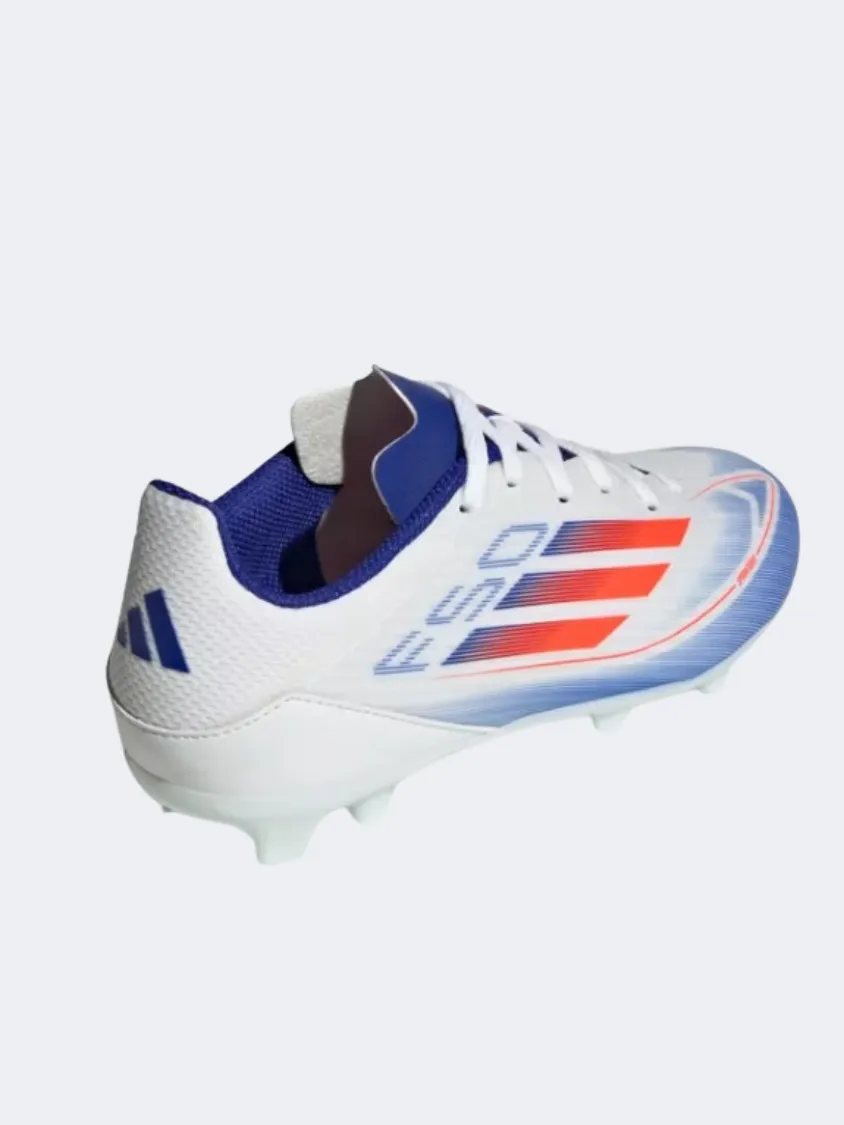 tight fit shoes Adidas F50 League Fg Mg Kids Football Shoes White/Red/Blue