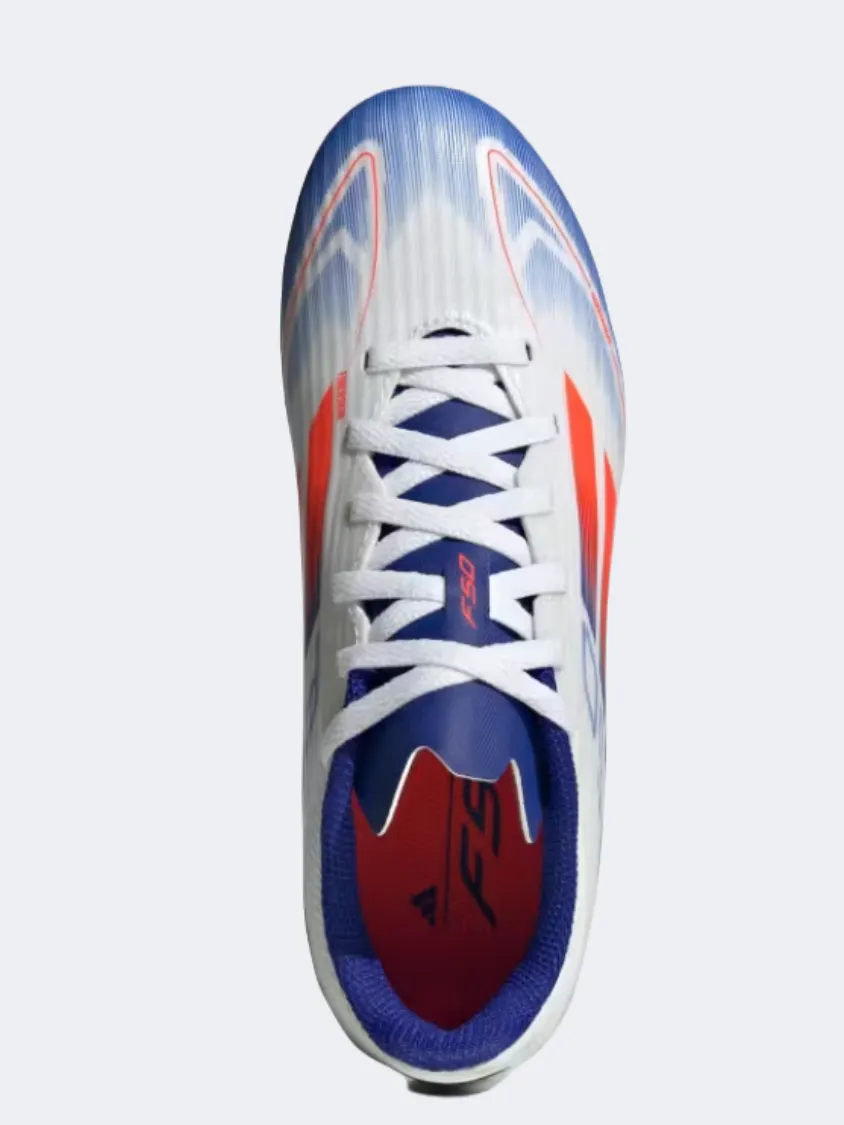 Adidas F50 League Fg Mg Kids Football Shoes White/Red/Blue travel - friendly shoes