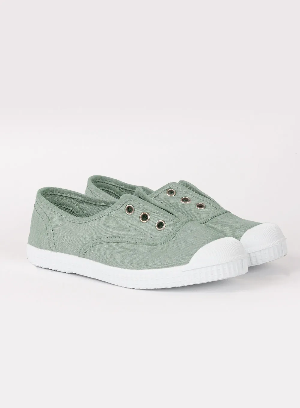 Lifestyle Pick Peak Jog Hampton Canvas Plum Plimsolls in Olive