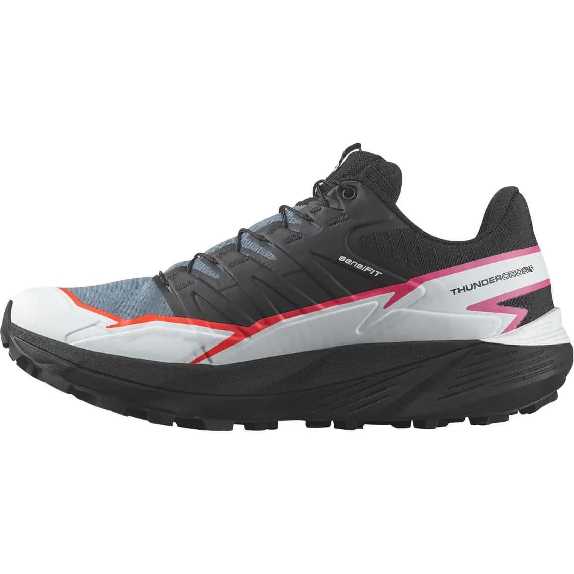 Salomon Thundercross Womens Trail Running Shoes - Black Elastic Material Speed Session