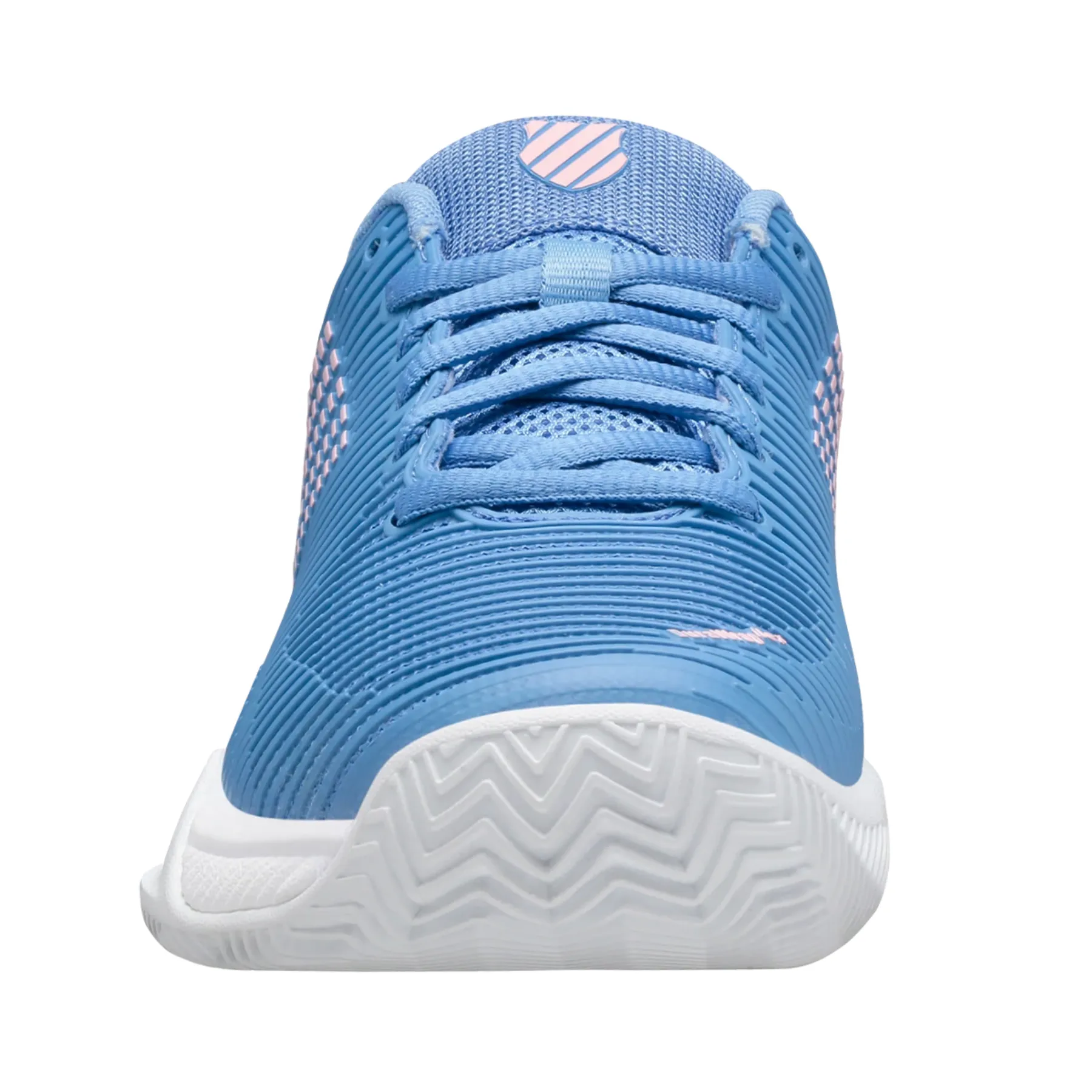 K Swiss Hypercourt Express 2 HB Women Tennis Shoes - Silver Lake Blue/White/Orchid Pink Easy Slip Supportive Design