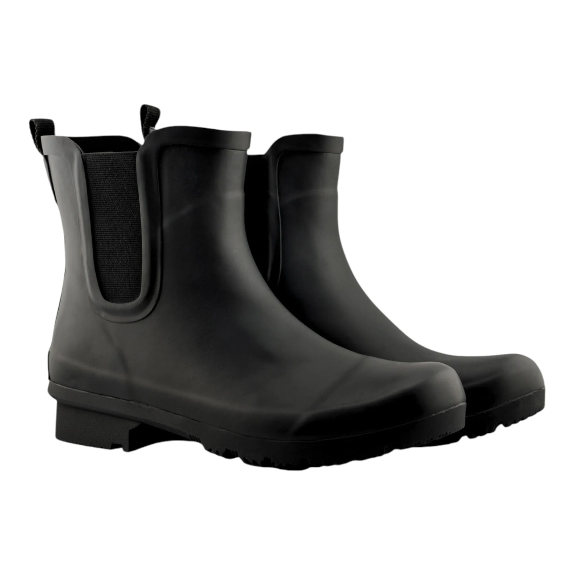 Chelsea Matte Black Women's Rain Boots Outdoor Fun Functional